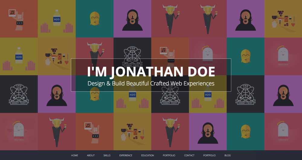 Flatoo vCard, Currículo, Tema WordPress Pessoal