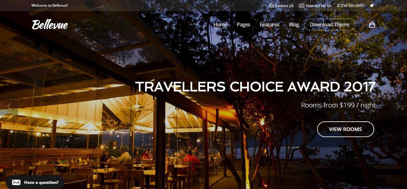 tema wordpress do hotel bellevue