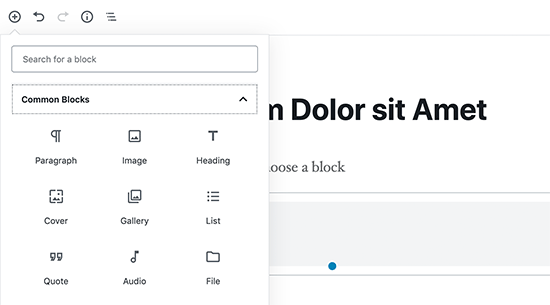 Usando blocos no editor de conteúdo do WordPress