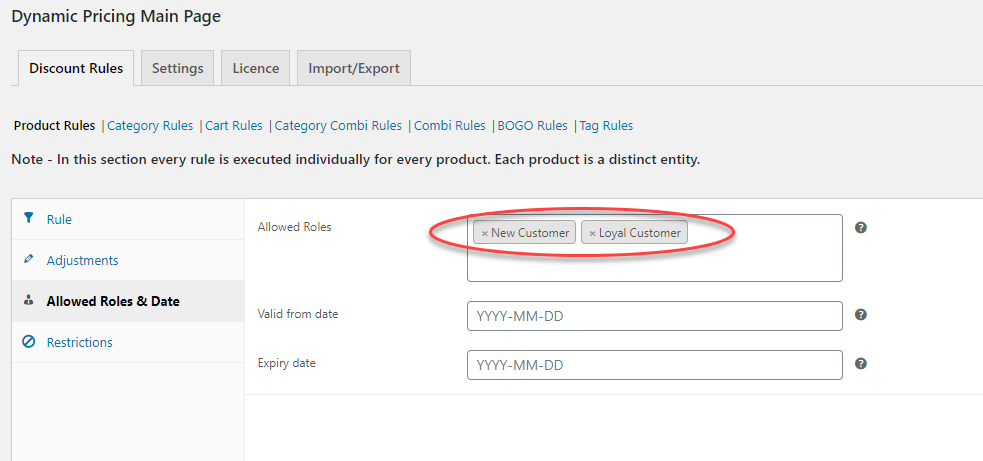 Funções de preços e descontos dinâmicos do ELEX WooCommerce