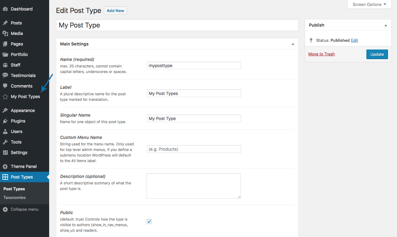 Plugin Ilimitado de Tipos de Post - Criar Novos Tipos de Post
