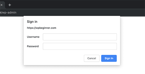 Proteger com senha a área de administração do WordPress