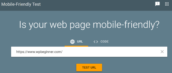 Ferramenta de teste compatível com dispositivos móveis