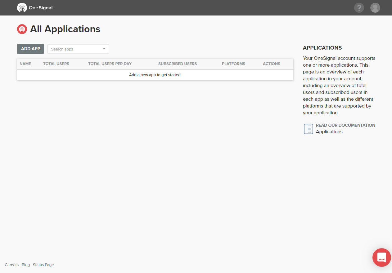 painel onesignal