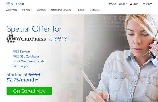 Comece com Bluehost