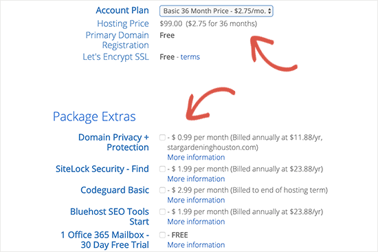 Hospedagem de checkout para iniciar um blog