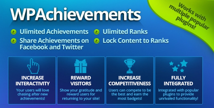 WPAchievements Community Rewards Plugin WordPress Premium