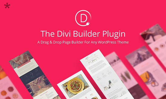 Divi Builder Plug and Drop WordPress Page Builder para arrastar e soltar