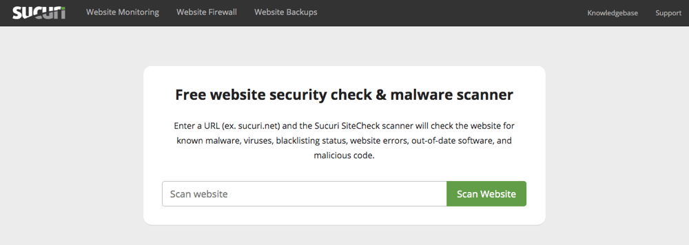 Scanner Sucuri SiteCheck