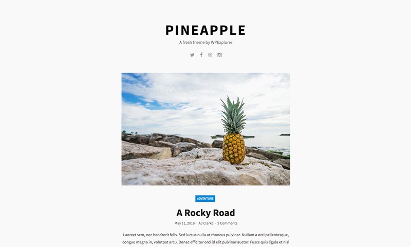 Tema WordPress grátis para Tumblog Abacaxi