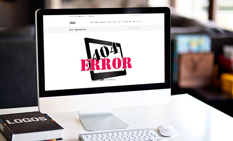 Exemplo de página 404 personalizada de tema total WordPRess