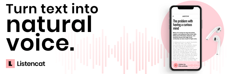 Plugin WordPress Listencat Text to Speech