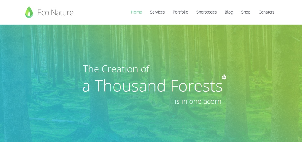 Tema WordPress Eco Natureza