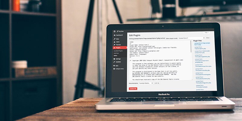 Editor de plugins do WordPress