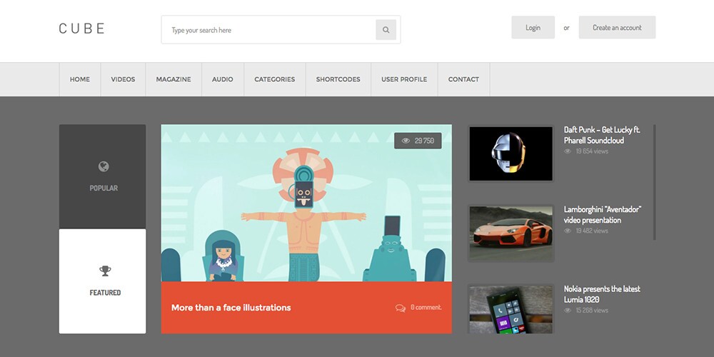 Tema WordPress Cubo Multimídia