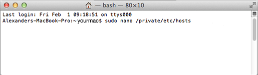 Editar arquivo de hosts no terminal