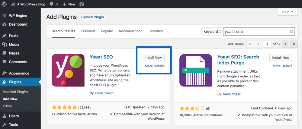 Instale o plugin gratuito Yoast SEO
