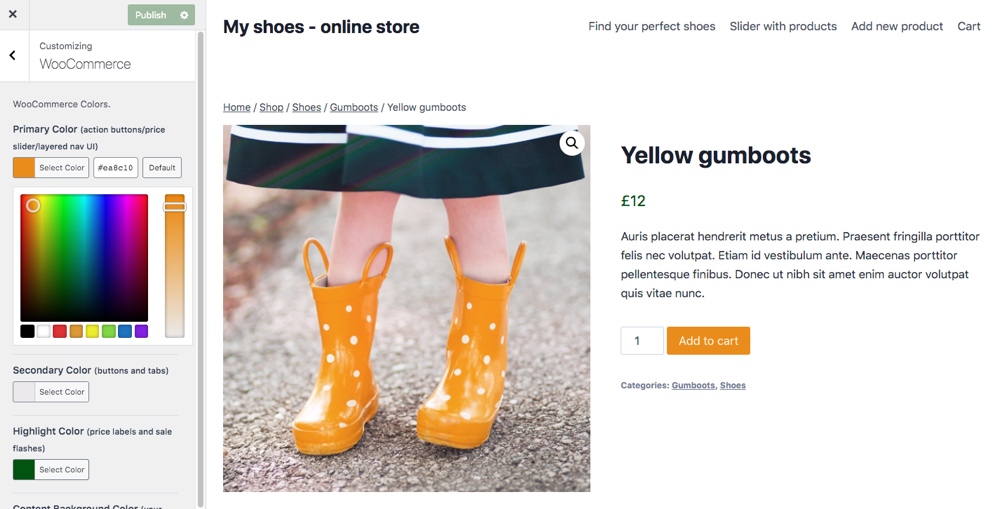 Plugin de Cores WooCommerce