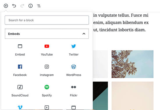Adicionando bloco do YouTube no editor de conteúdo do WordPress