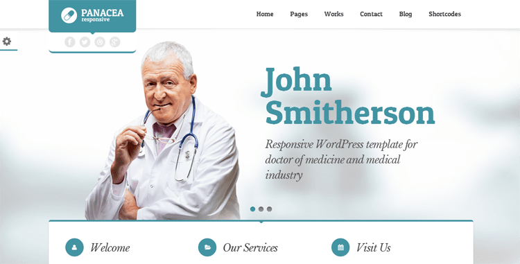 Tema WordPress Panacea Saúde e Medicina