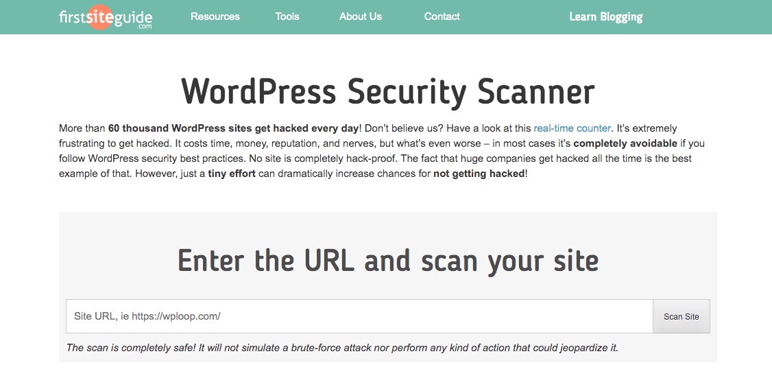 Primeiro scanner do guia do site