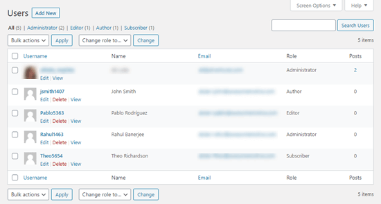 Gerenciando usuários no WordPress