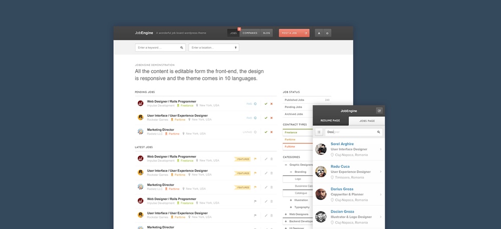 Tema WordPress JobEngine