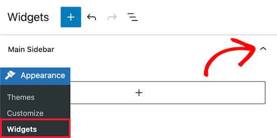 Expandir widget da barra lateral