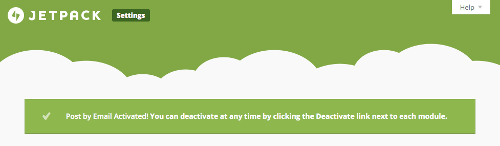 Postagem do JetPack por e-mail
