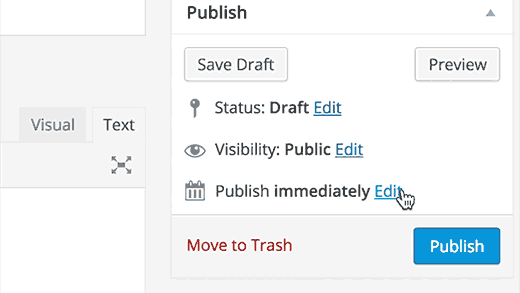 Editar a data e hora de uma postagem no WordPress