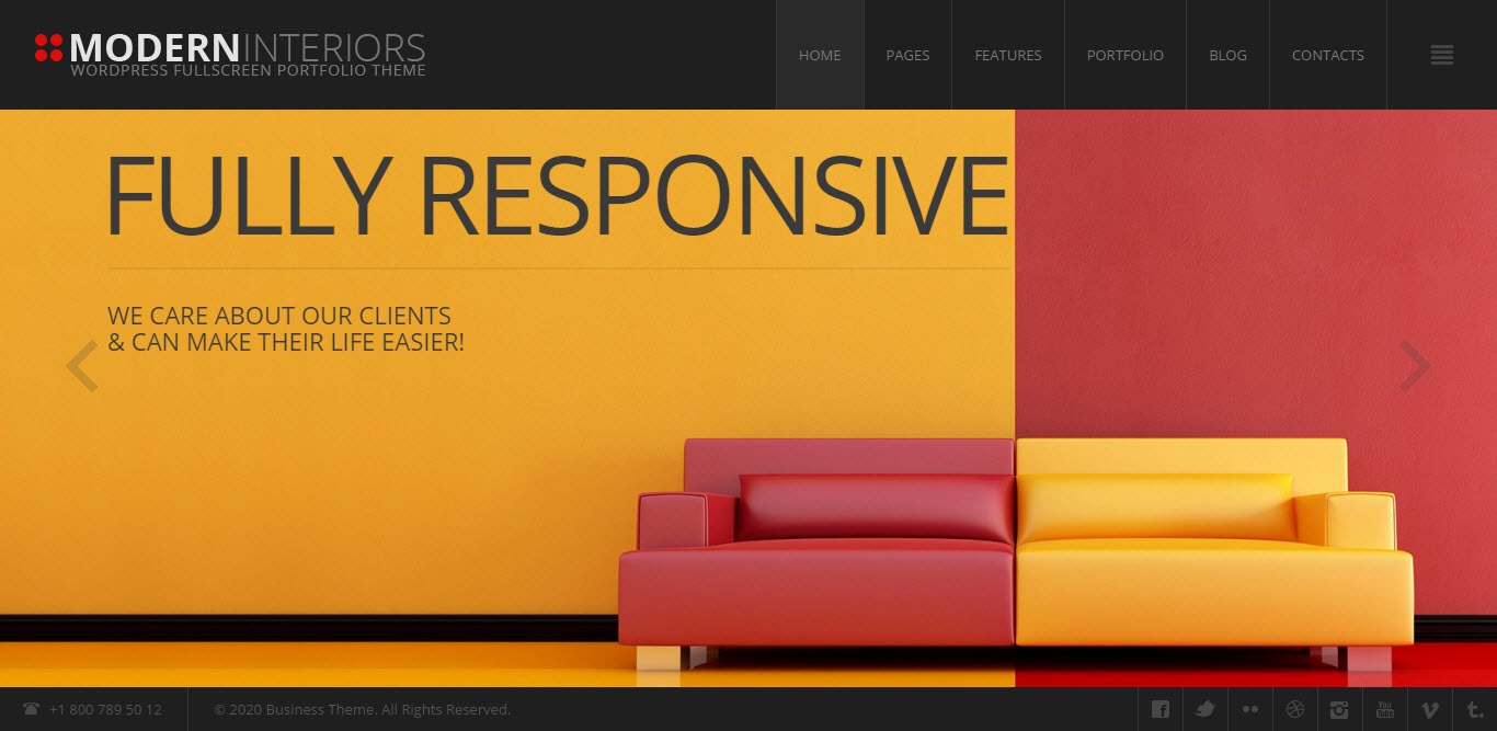 12. Tema WordPress responsivo para interiores modernos 2