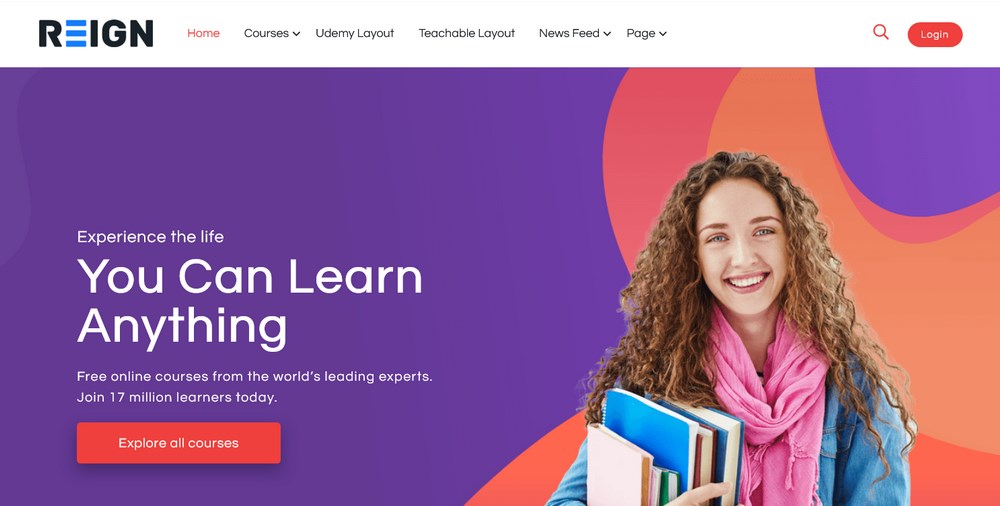 Tema de Ensino Online LearnMate