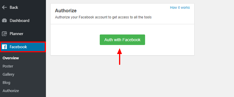autorização do facebook do coelho social