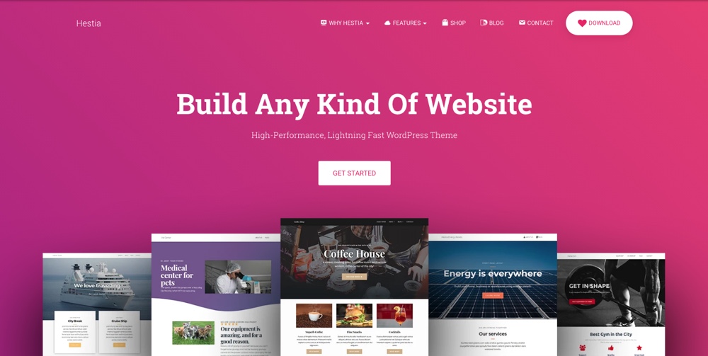Tema WordPress grátis Héstia