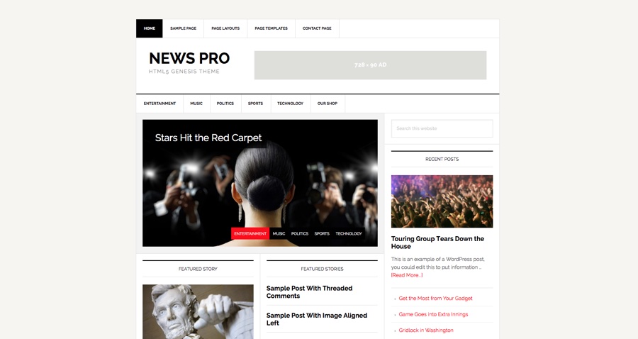 Tema WordPress News Pro