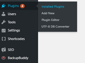 Plugins instalados