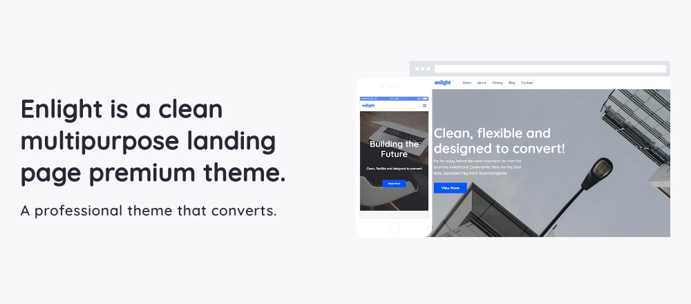 Tema WordPress de página de destino multiuso Enlight