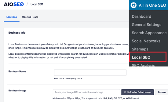 SEO local em AIOSEO para WordPress