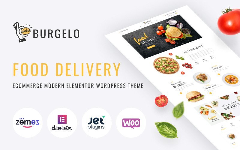 Burgelo - Tema Elementor WooCommerce para entrega de alimentos