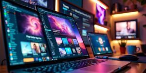 Telas de computador com temas de WordPress