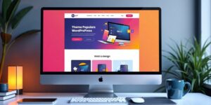 Tela de computador com site moderno.